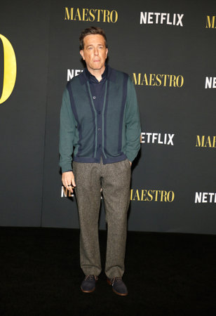 Ed Helms at the Maestro' Photo Call held at the Academy Museum of Motion Pictures in Los Angeles, USA on December 12, 2023.のeditorial素材