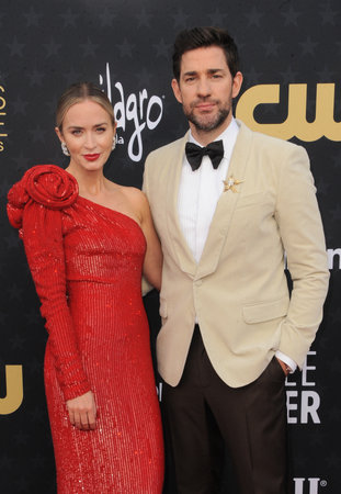 Emily Blunt and John Krasinski at the 29th Annual Critics' Choice Awards held at the Barker Hangar in Santa Monica, USA on January 14, 2024.のeditorial素材