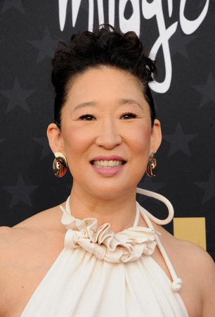 Sandra Oh at the 29th Annual Critics' Choice Awards held at the Barker Hangar in Santa Monica, USA on January 14, 2024.のeditorial素材