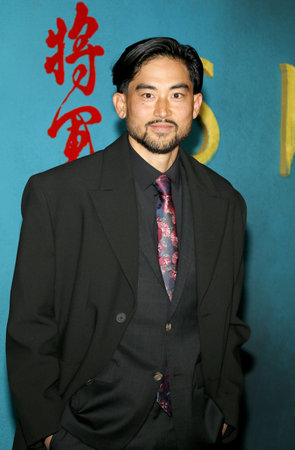 Derek Mio at the Los Angeles premiere of FX's 'Shogun' held at the Academy Museum of Motion Pictures in Los Angeles, USA on February 13, 2024.のeditorial素材