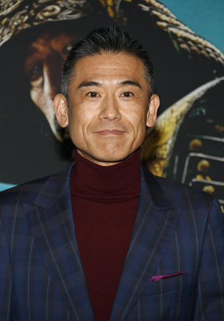 Yutaka Takeuchi at the Los Angeles premiere of FX's 'Shogun' held at the Academy Museum of Motion Pictures in Los Angeles, USA on February 13, 2024.のeditorial素材