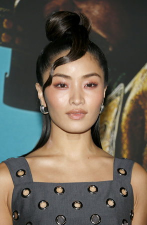 Anna Sawai at the Los Angeles premiere of FX's 'Shogun' held at the Academy Museum of Motion Pictures in Los Angeles, USA on February 13, 2024.のeditorial素材