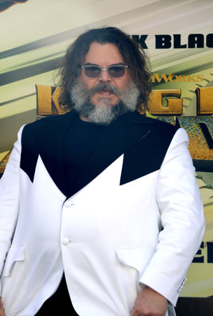 Jack Black at the World premiere of 'Kung Fu Panda 4' held at the Grove in Los Angeles, USA on March 3, 2024.のeditorial素材