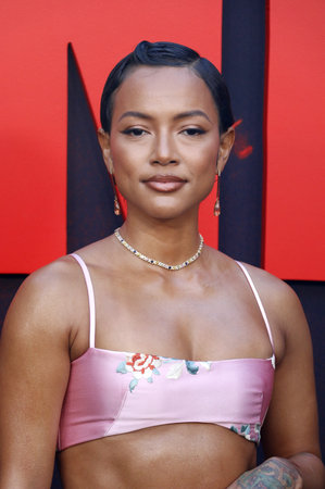 Karrueche Tran at the Los Angeles premiere of 'Monkey Man' held at the TCL Chinese Theater in Hollywood, USA on April 3, 2024.のeditorial素材