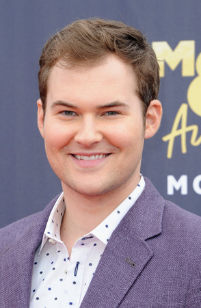 Justin Prentice at the 2018 MTV Movie And TV Awards held at the Barker Hangar in Santa Monica, USA on June 16, 2018.のeditorial素材