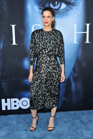 Amanda Peet at the HBO's 'Game Of Thrones' Season 7 premiere held at the Walt Disney Concert Hall in Los Angeles, USA on July 12, 2017.のeditorial素材