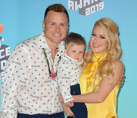 Spencer Pratt, Gunner Stone and Heidi Montag at the Nickelodeon's 2019 Kids' Choice Awards held at the Galen Center in Los Angeles, USA on March 23, 2019.のeditorial素材