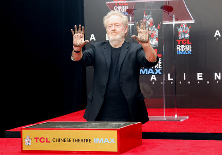 Sir Ridley Scott Hand And Footprint Ceremony held at the TCL Chinese Theatre IMAX in Hollywood, USA on May 17, 2017.のeditorial素材