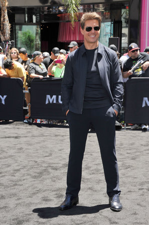 Tom Cruise at Universal Celebrates "The Mummy Day" With 75-Foot Sarcophagus Takeover At Hollywood And Highland in Hollywood, USA on May 20, 2017.のeditorial素材