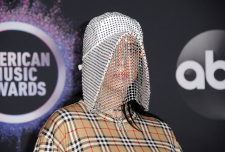 Billie Eilish at the 2019 American Music Awards held at the Microsoft Theater in Los Angeles, USA on November 24, 2019.のeditorial素材