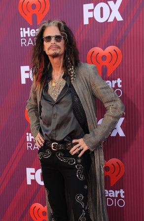 Steven Tyler at the 2019 iHeartRadio Music Awards held at the Microsoft Theater in Los Angeles, USA on March 14, 2019.のeditorial素材