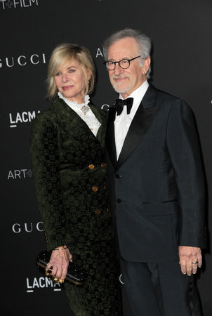 Kate Capshaw and Steven Spielberg at the 10th Annual LACMA ART+FILM GALA Presented By Gucci held at the LACMA in Los Angeles, USA on November 6, 2021.のeditorial素材