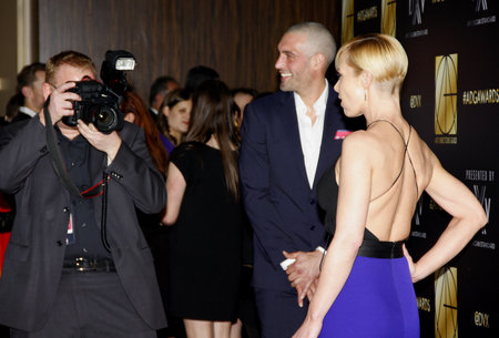 Hamzi Hijazi and Jaime Pressly at the 20th Annual Art Directors Guild Excellence In Production Design Awards held at the Beverly Hilton Hotel in Beverly Hills, USA on January 31, 2016.のeditorial素材