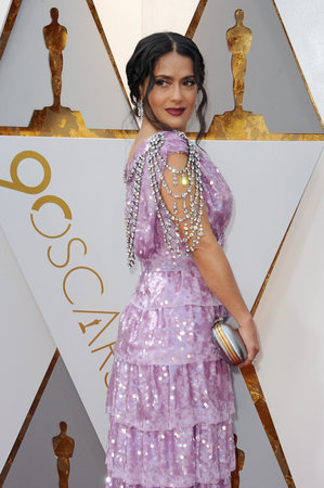Salma Hayek at the 90th Annual Academy Awards held at the Dolby Theatre in Hollywood, USA on March 4, 2018.のeditorial素材