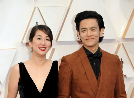 Kerri Higuchi and John Cho at the 92nd Academy Awards held at the Dolby Theatre in Hollywood, USA on February 9, 2020.のeditorial素材