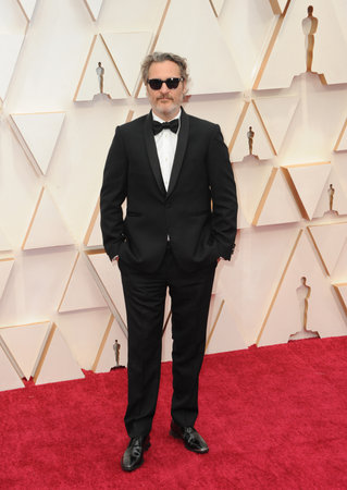 Joaquin Phoenix at the 92nd Academy Awards held at the Dolby Theatre in Hollywood, USA on February 9, 2020.のeditorial素材