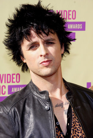 Billie Joe Armstrong of Green Day at the 2012 MTV Video Music Awards held at the Staples Center in Los Angeles, USA on September 6, 2012.のeditorial素材