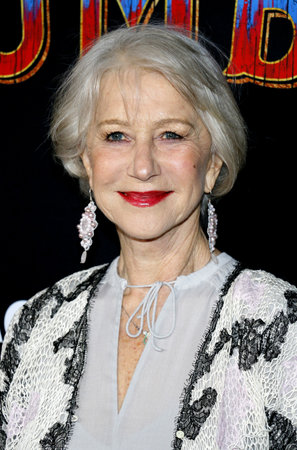 Helen Mirren at the World premiere of 'Dumbo' held at the El Capitan Theatre in Hollywood, USA on March 11, 2019.のeditorial素材