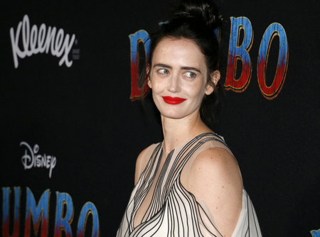 Eva Green at the World premiere of 'Dumbo' held at the El Capitan Theatre in Hollywood, USA on March 11, 2019.のeditorial素材