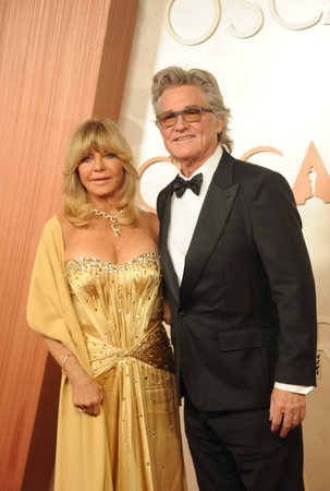 Goldie Hawn and Kurt Russell at the 96th Annual Academy Awards held at the Dolby Theatre in Hollywood, USA on March 2, 2025.のeditorial素材