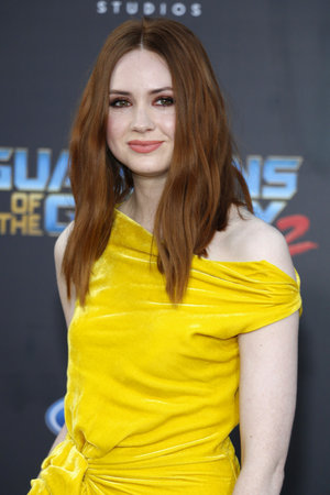 Karen Gillan at the Los Angeles premiere of 'Guardians Of The Galaxy Vol. 2' held at the Dolby Theatre in Hollywood, USA on April 19, 2017.のeditorial素材