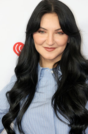 Julia Michaels at the 2025 iHeartRadio Music Festival held at T-Mobile Arena in Las Vegas, USA on September 19-20, 2025.のeditorial素材