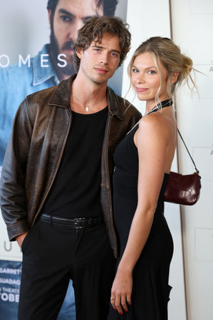 Leif Offerdahl and Jordyn Denning at the special screening of Amazon MGM Studios' 'After the Hunt' held at the David Geffen Theatre in Los Angeles, USA on October 4, 2025.のeditorial素材