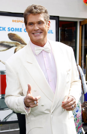 David Hasselhoff at the Los Angeles premiere of 'Hop' held at the Universal Studios Hollywood in Universal City, USA on March 27, 2011.のeditorial素材