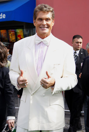 David Hasselhoff at the Los Angeles premiere of 'Hop' held at the Universal Studios Hollywood in Universal City, USA on March 27, 2011.のeditorial素材