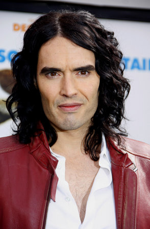 Russell Brand at the Los Angeles premiere of 'Hop' held at the Universal Studios Hollywood in Universal City, USA on March 27, 2011.のeditorial素材