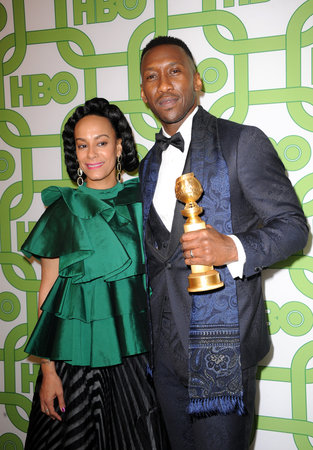 Mahershala Ali and Amatus Sami-Karim at the HBO's 2019 Official Golden Globe Awards After Party held at the Circa 55 Restaurant in Beverly Hills, USA on January 6, 2019.のeditorial素材