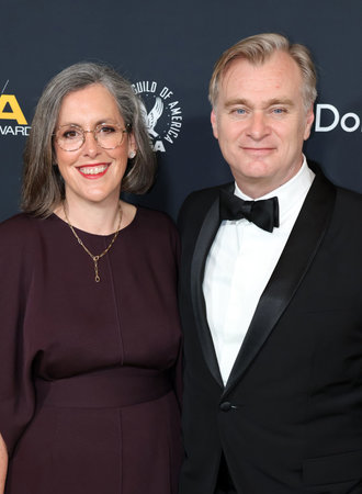 Emma Thomas and Christopher Nolan at the 78th Annual Directors Guild of America Awards held at the Beverly Hilton in Beverly Hills, USA on February 7, 2026.のeditorial素材
