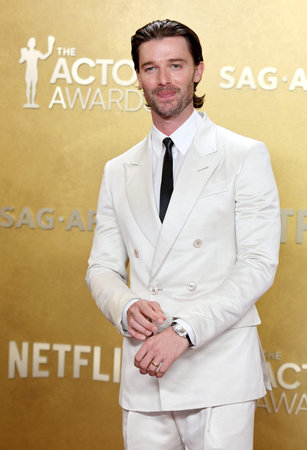 Patrick Schwarzenegger at the 32nd Annual Actor Awards held at Shrine Auditorium and Expo Hall in Los Angeles, USA on March 1, 2026.のeditorial素材