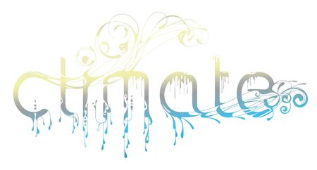 Calligraphic inscription of word Climate. Illustrates climatic variety. EPS 8 vector.のイラスト素材