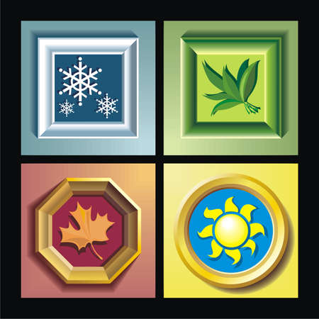 Framed seasonsのイラスト素材