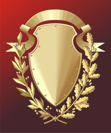 Gold shieldのイラスト素材