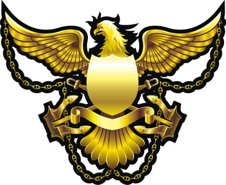 Gold eagleのイラスト素材