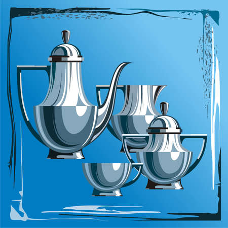 Tea serviceのイラスト素材