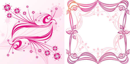 Floral framesのイラスト素材
