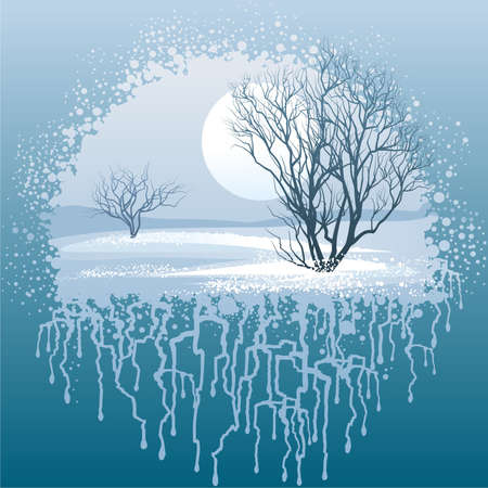 Winter landscapeのイラスト素材