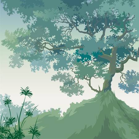 Summer landscape のイラスト素材