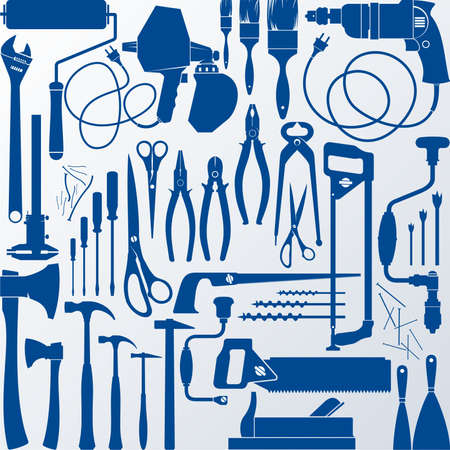 Tools silhouettesのイラスト素材