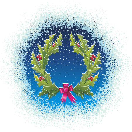 Christmas wreathのイラスト素材