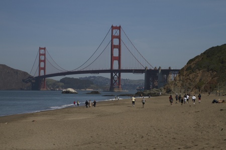 Golden gate bridge From Baker Beachのeditorial素材