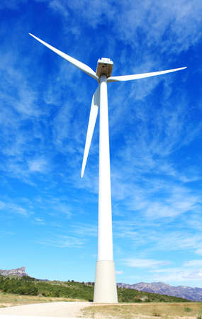 Wind turbines farm in spain