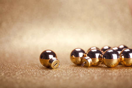 golden magic light christmas holiday ball backgroundの写真素材