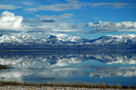 Great Salt Lake in Utahの写真素材