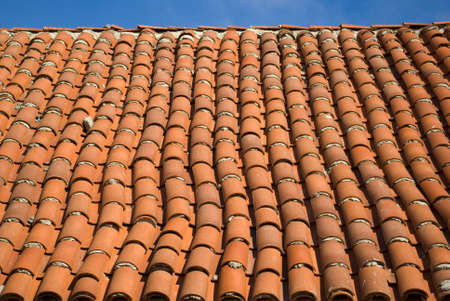 A red tile roof