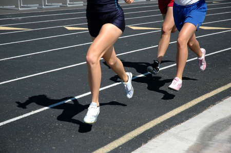 Athletes racing