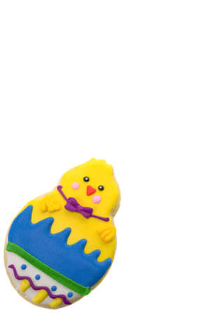 Easter cookie with copy space
